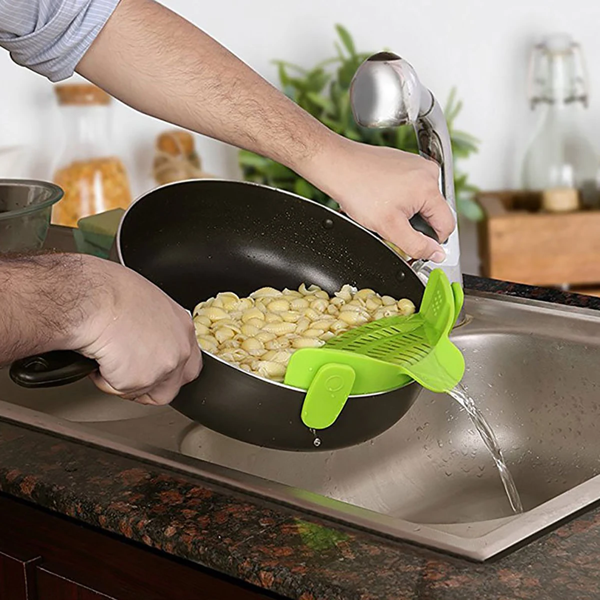 Силиконовая дренажная стойка чаша с фильтром для макаронных изделий перегородка