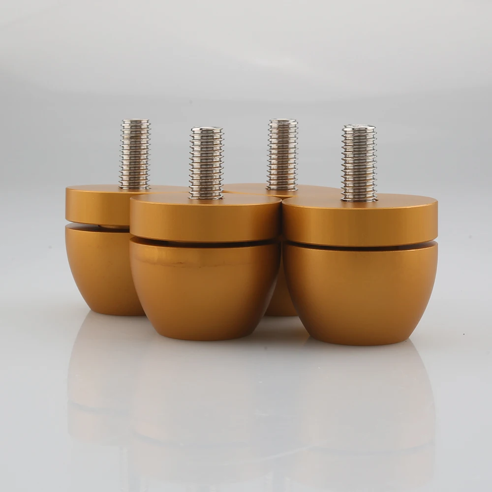 

4Pcs Aluminum Alloy Speakers Amplifier Chassis Beads Anti-shock Shock Absorber Foot Pad Feet Pads Vibration Absorption Stands