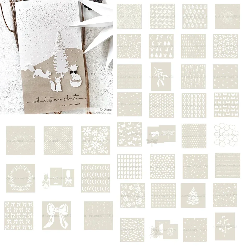 Снег падает бесшумно трафареты узор граффити инструмент для рисования шаблон