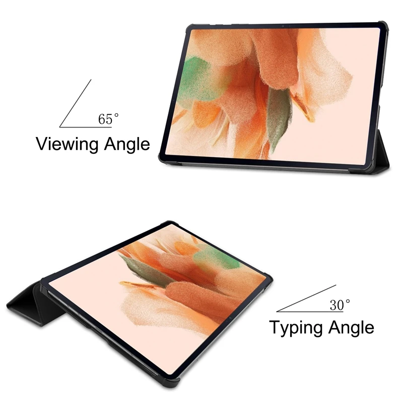 Чехол из искусственной кожи для Samsung Tab S7FE 12 4 дюйма T730/T736 2021 противоударный