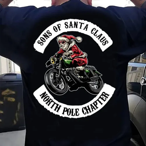 Футболка с изображением сыновей Санта Клауса Северного полюса надписью
