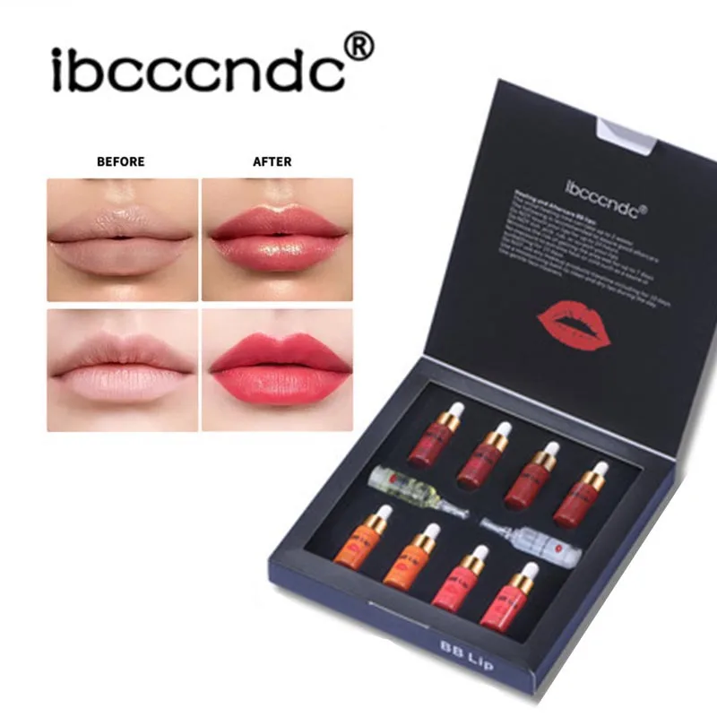 

Beauty Salon BB Lips 10 Vials 5ml Ampoule Serum Kit BB Lip Serum Pigment BB Cream Set for Lip Dr.pen MTS Mesotherapy Treatment