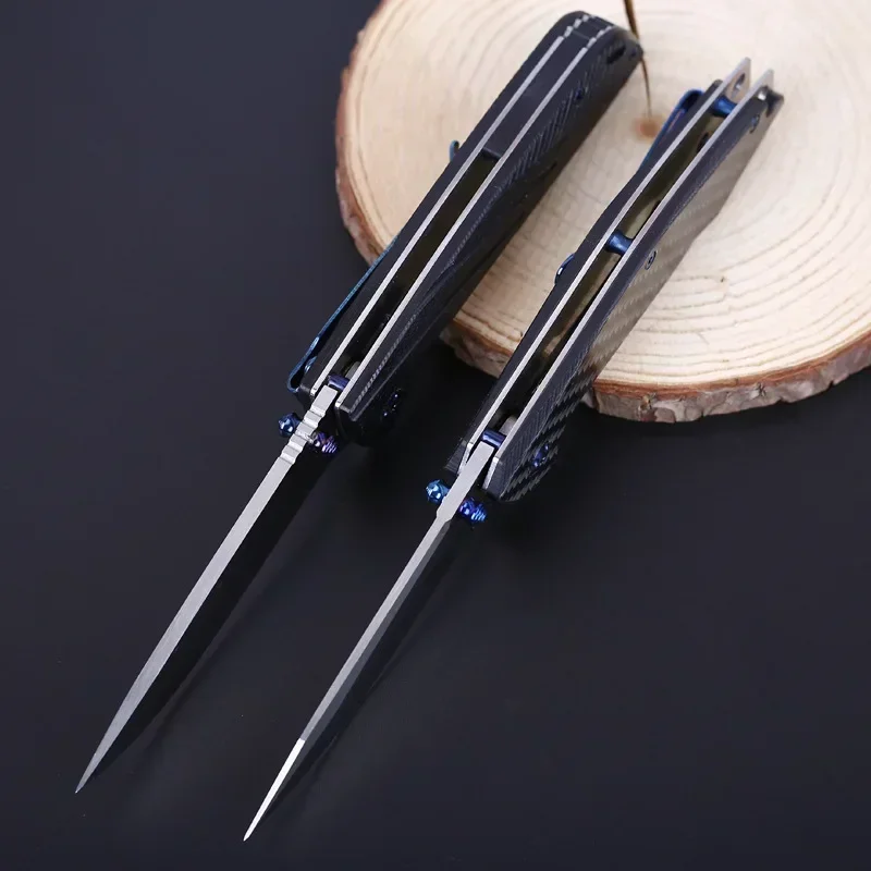 Дамасская сталь Япония охотничий D2 60HRC быстро открывающийся складной нож G10 из