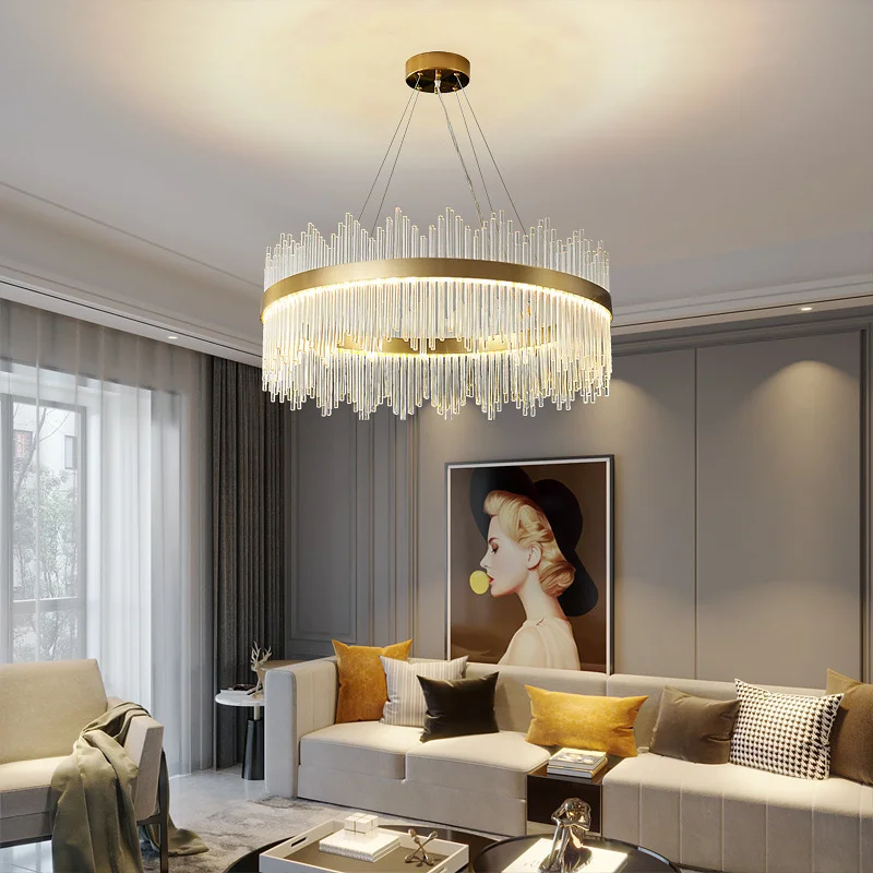 

Bedroom Led Chandeliers Lighting Modern Luxury Crown Gold Nordic Chandelier Living Room Dining Room Shandalier Light