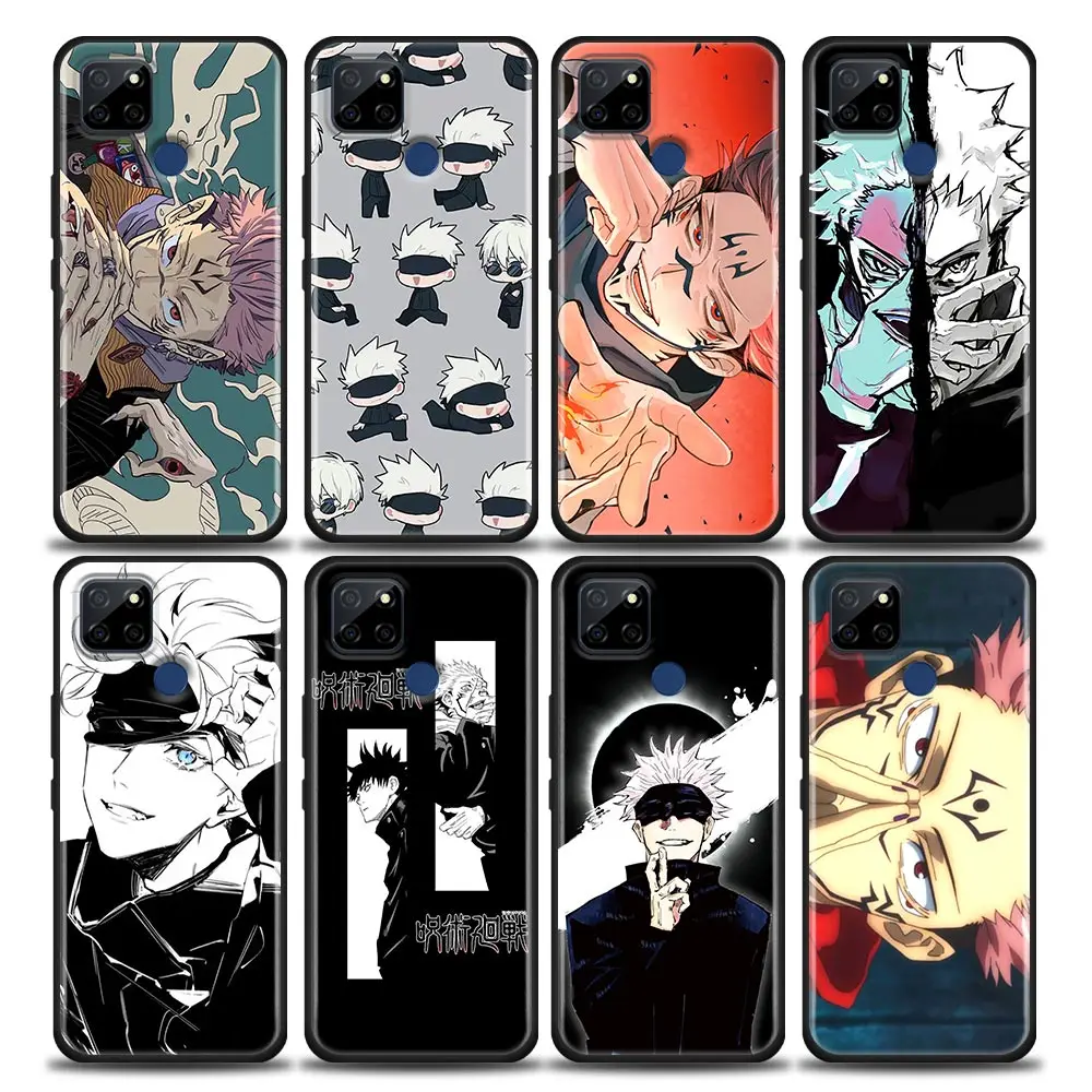 

Jujutsu Kaisen Merch Funda Coque Case for Realme 5 6 7 7i 8 8i 9 C1 C2 C3 C21 C25 C15 C12 XT GT Master C35 Neo2 3 Pro Case Capa