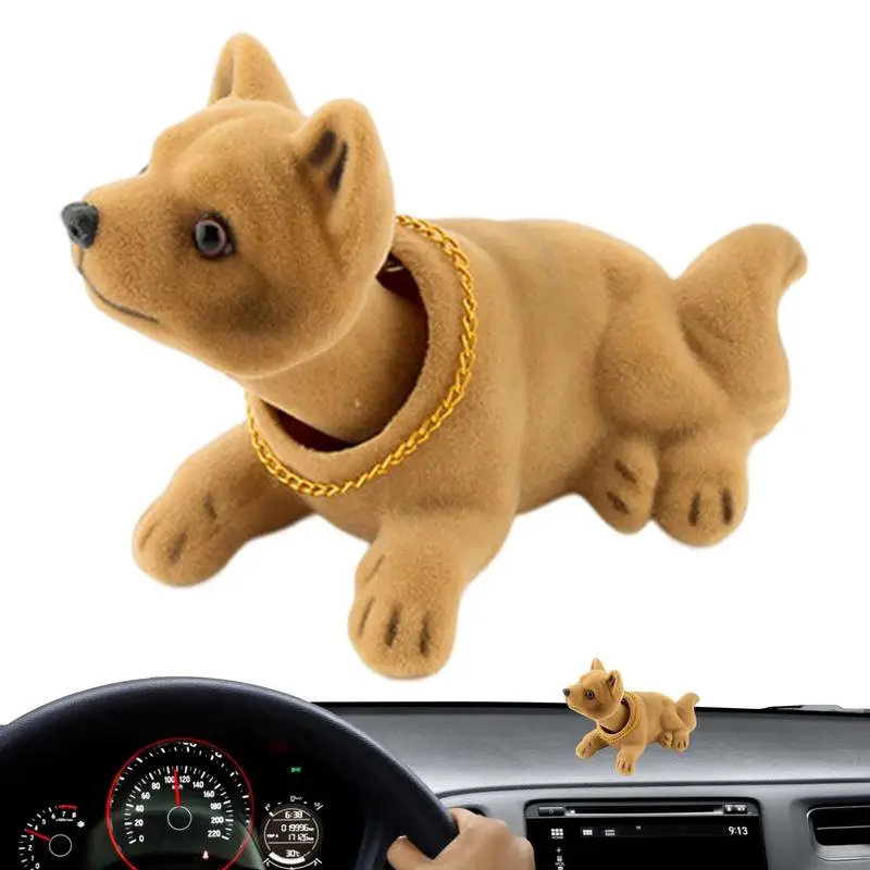 

Dashboard Head Dogs Figurine Shaking Car Ornament Nodding Decor Dog Portable Car Dashboard Shaking Head Dog Doll Toy Ornaments