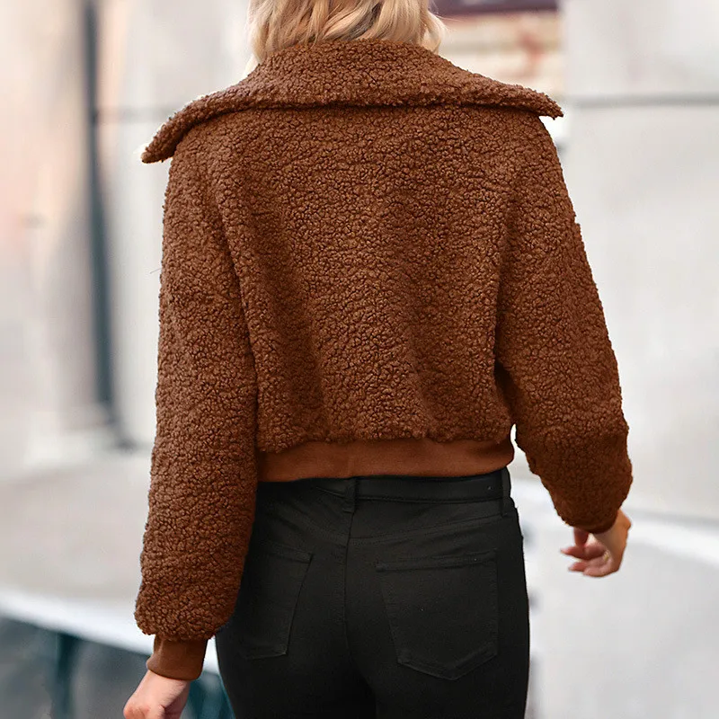 Новая верхняя одежда в Европе и США зимнее пальто для женщин куртка из ягненка