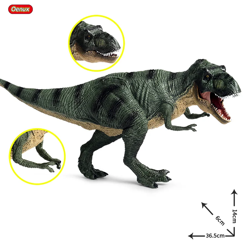 Oenux Original Dinosaurs World Brinquedo Jurassic T-Rex Spinosaurus Indoraptor Animal Model Action Figures Collection Toy Gift images - 6