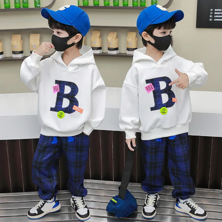 

Хлопковая одежда для маленьких мальчиков и девочек, Весенний костюм, комплекты для мальчиков, милый Детский свитшот и брюки, комплект из 2 предметов, детский спортивный костюм