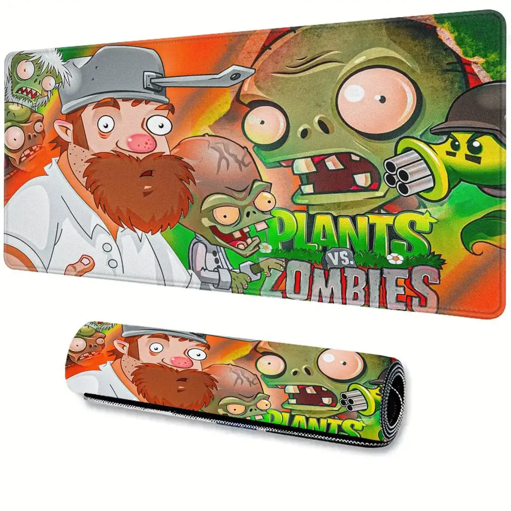 Фото Игровой коврик для мыши P-Plants-vs-Zombie Cartoon Mousepad Boy Pad из натурального каучука, настольный коврик для игр World Of Tanks CS GO Z №3