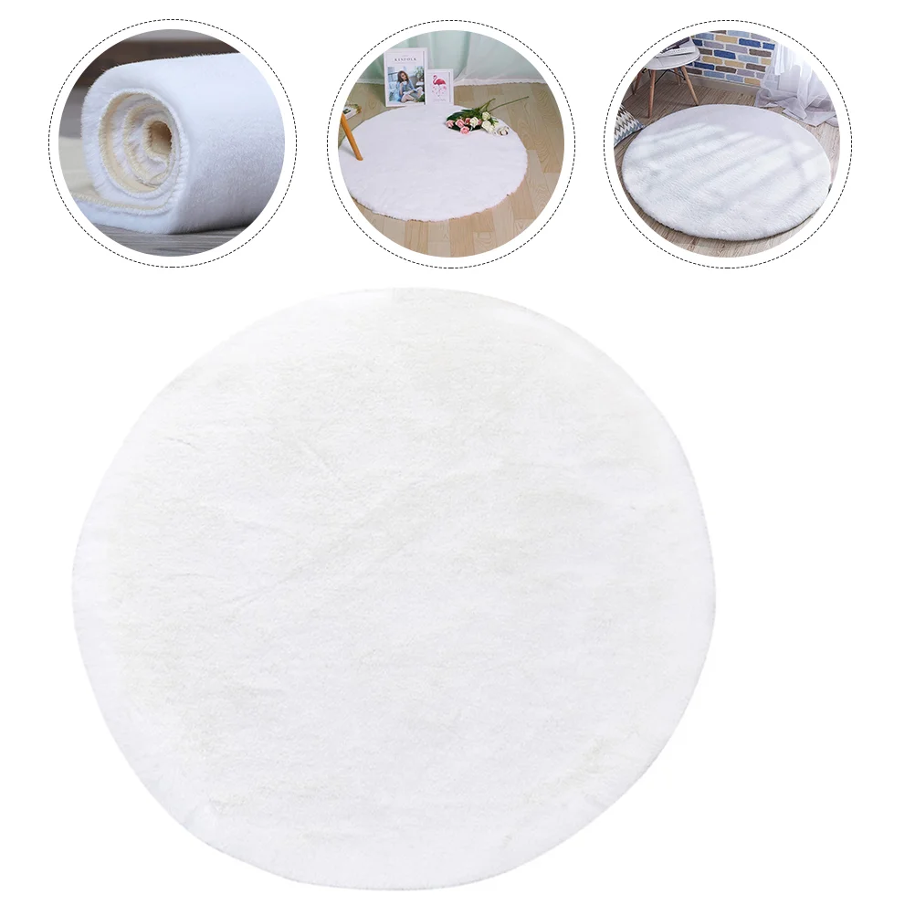 

1Pc Indoor Modern Fluffy Rugs Super Faux Rabbit Hair Bedroom Floor Rug