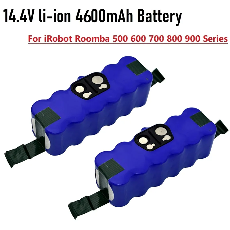 

Аккумулятор для пылесоса iRobot Roomba, батарея 14,4 В, 4600 мАч для iRobot Roomba серии 500, 600, 700, 800, 900, 52, 510, 530, 555, 560, 600, 620, 650, 675, 770, 780, 880