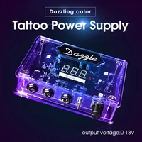 tattoo power supply with colorful change for coil and rotary tattoo pen machines new professional led digital screen bench foot