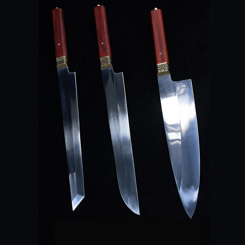 

11/12/13 Inch Sashimi Knife 9Cr18MoV Steel Blade Sharp Slicing Sushi Salmon Ham Cleaver Fish Gyutou Kiritsuke Kitchen Knives