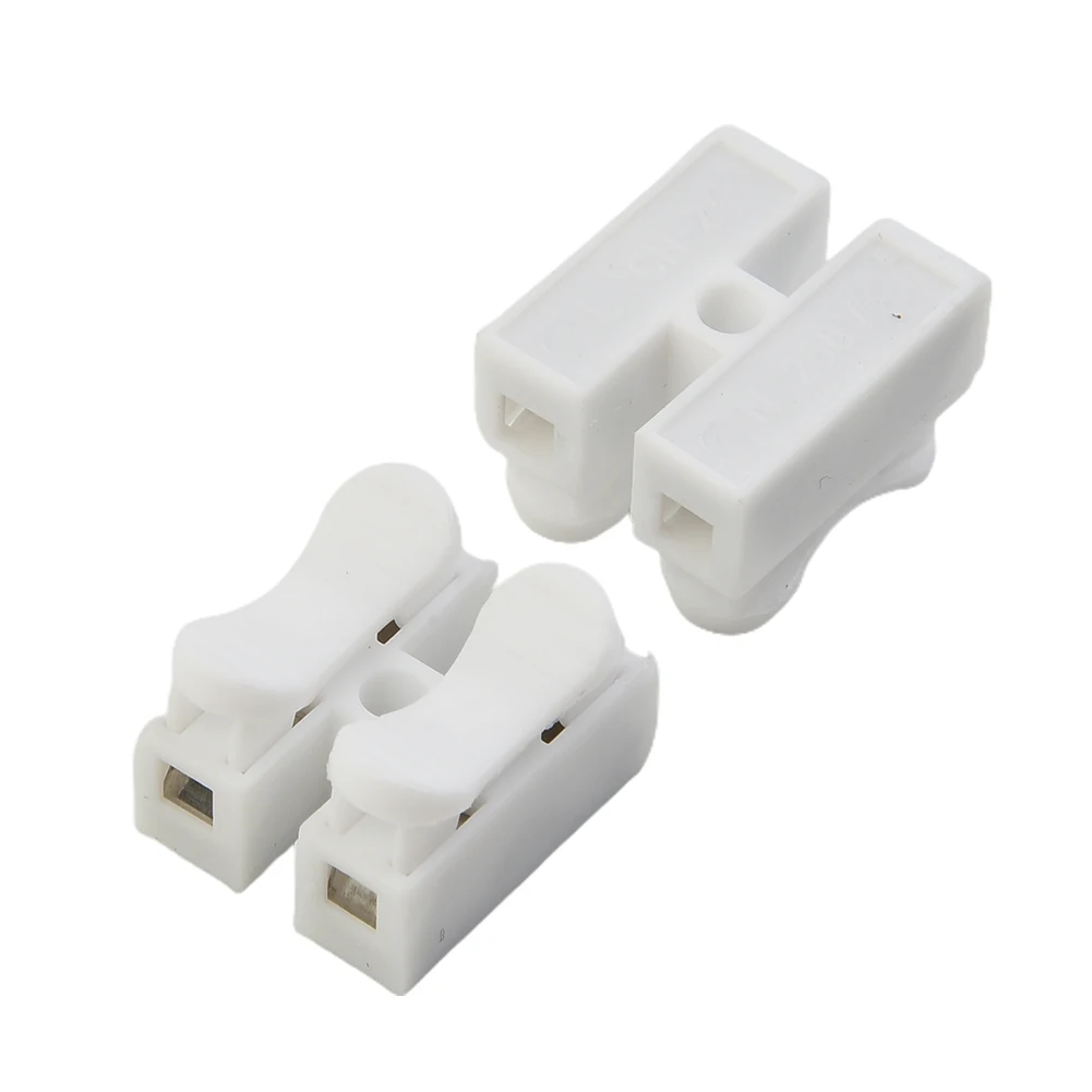 

20Pcs CH2 Spring Quick Wire Connector Cable Clamp Terminal Block LED Strip Light Replacement 19.5x17x13mm Cable Clamps
