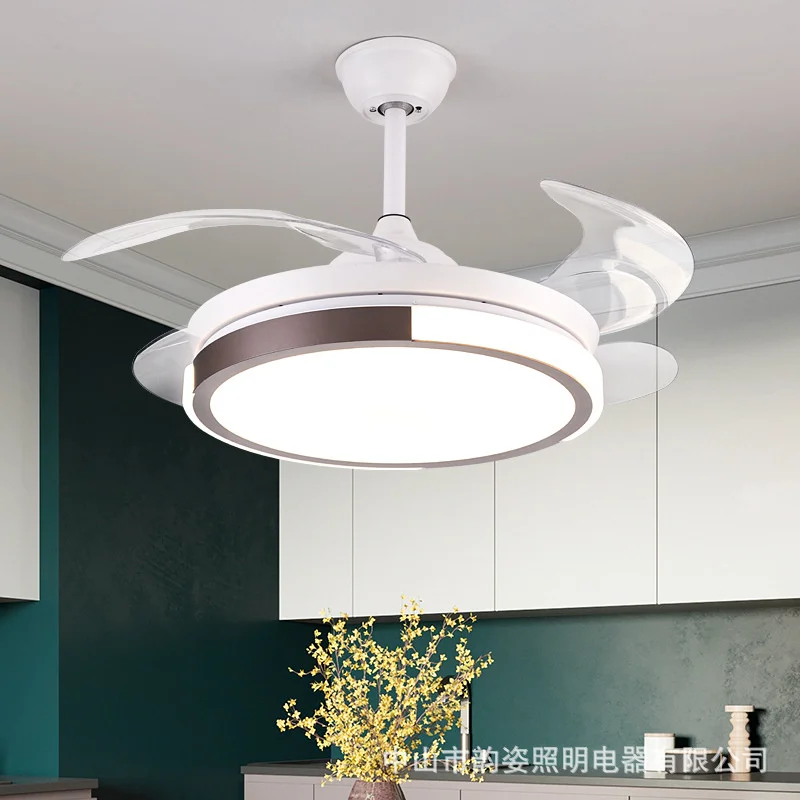 Невидимый потолочный вентилятор лампа для гостиной столовой спальни домашний