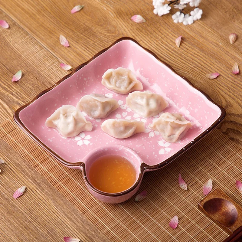 Женская посуда с уксусом керамическая разделенная креативная японская поднос