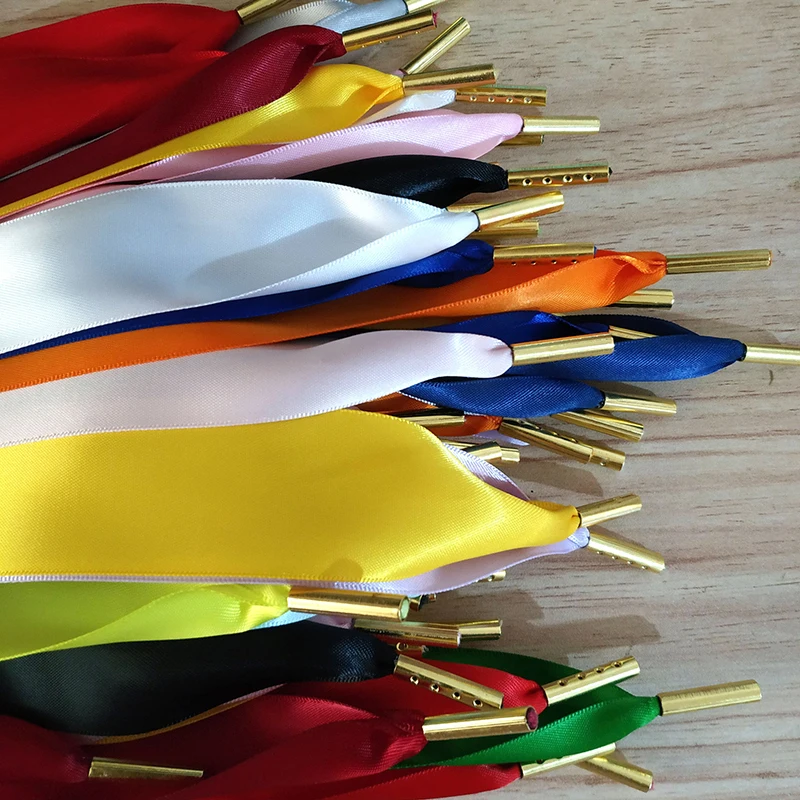 1Pair 22 Colors Silk Shoelaces 2CM Width Satin Ribbon Flat Shoelaces Women Sneakers Shoelace Boots Lace For Shoes Length 100CM