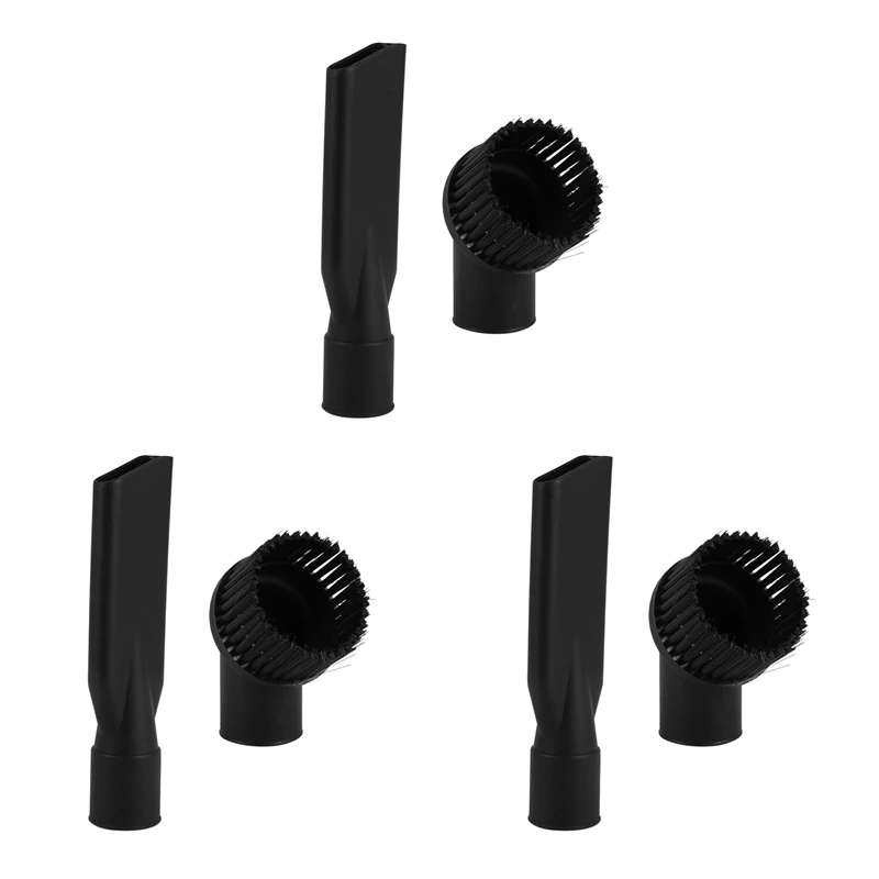 

6X Industrial Vacuum Cleaner Round Brush And Flat Nozzle Sets,Inner 44Mm,Durable,Industrial Vacuum Cleaner Accessories