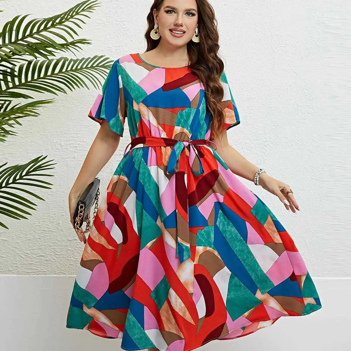

Development Pass Dress Summer Lace Up Waist Controlled Ing Color For Women