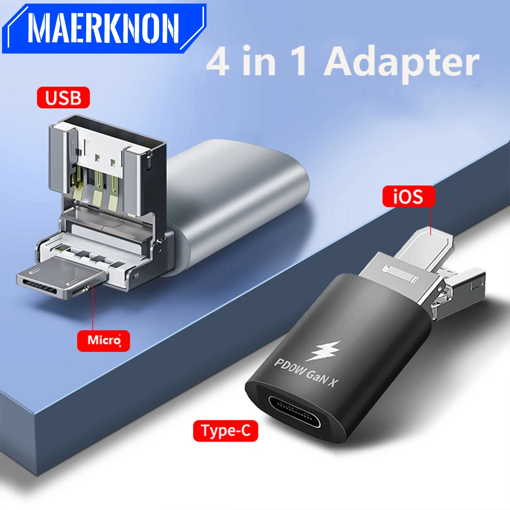 

4 in 1 OTG Adapter Micro USB Type C For iPhone 14 Huawei Samsung Xiaomi Nintendo Switch USB to Type C Adapter Phone Accessories