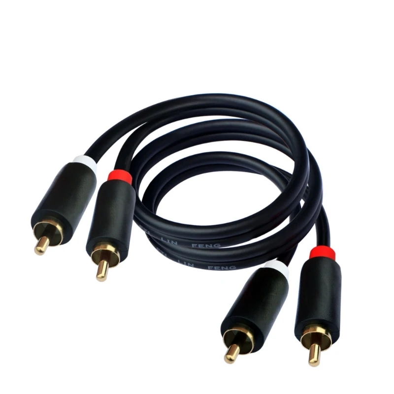 

2RCA M/M Stereo Cable Gold-Plated 2RCA Male to 2RCA Male Copper Auxiliary Cord for Home Theater Dropship