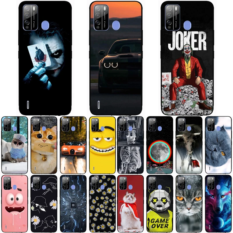 

For ITEL A48 Case Wolf Silicon TPU Fundas for Itel A25 / Itel A16 Cat Animal Shell Bag Housing Phone Cases