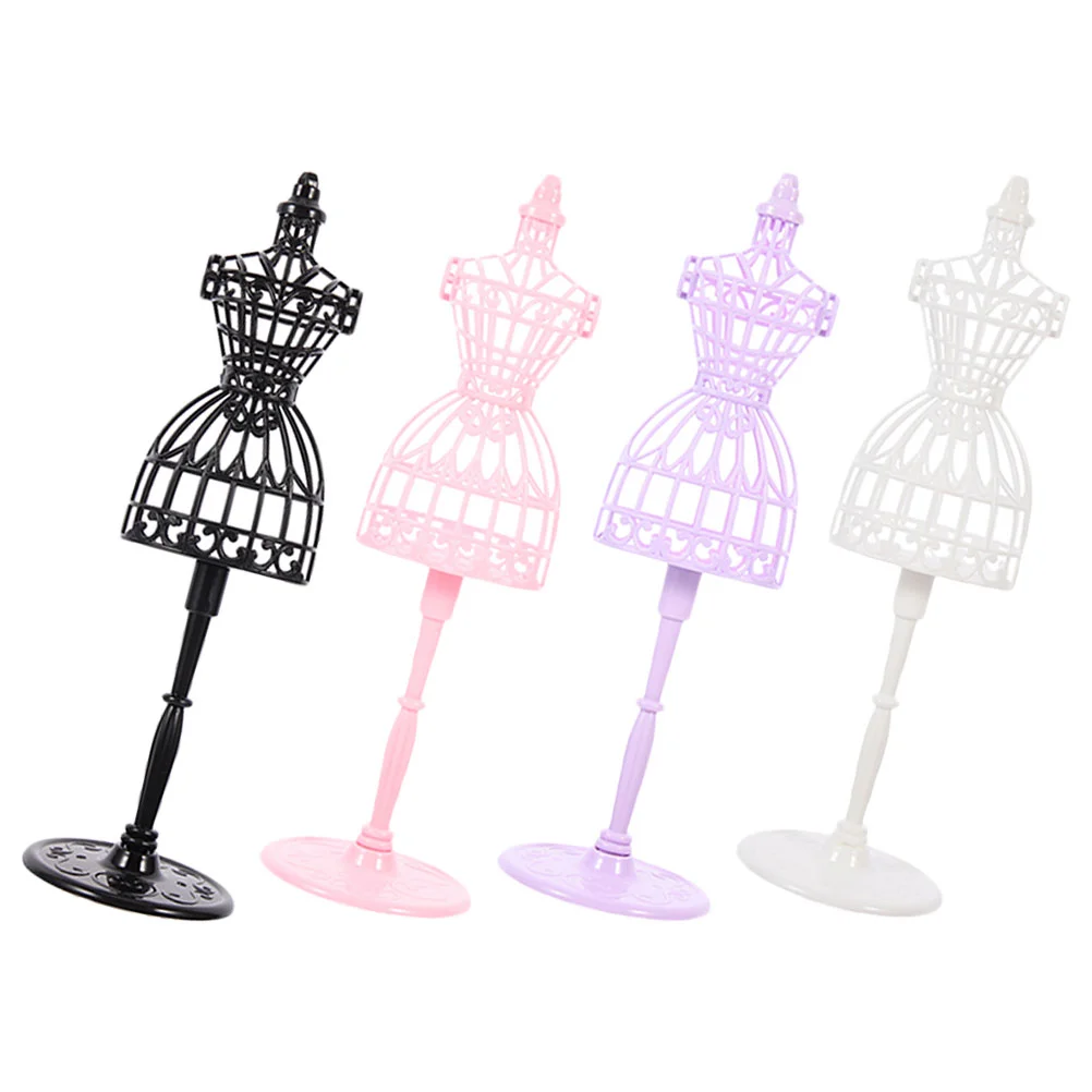 

4 Pcs Clothes Mannequin Decor Home Small Dress Stands Model Mini Clothing Plastic House Supplies Display Models Child