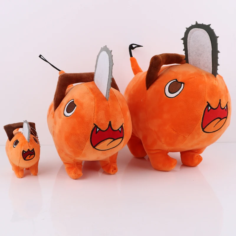 Anime Cartoon Chainsaw Man Plush Toys Kawaii Pochita Pendant Keychain Plush Dolls Soft Dog Stuffed Animals Plushies Xmas Gifts