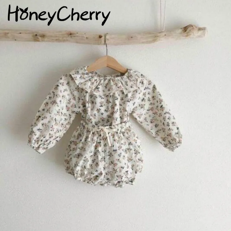 

HoneyCherry New Baby Cotton Long-sleeved Shirt + Shorts Sets Baby Girl Clothes