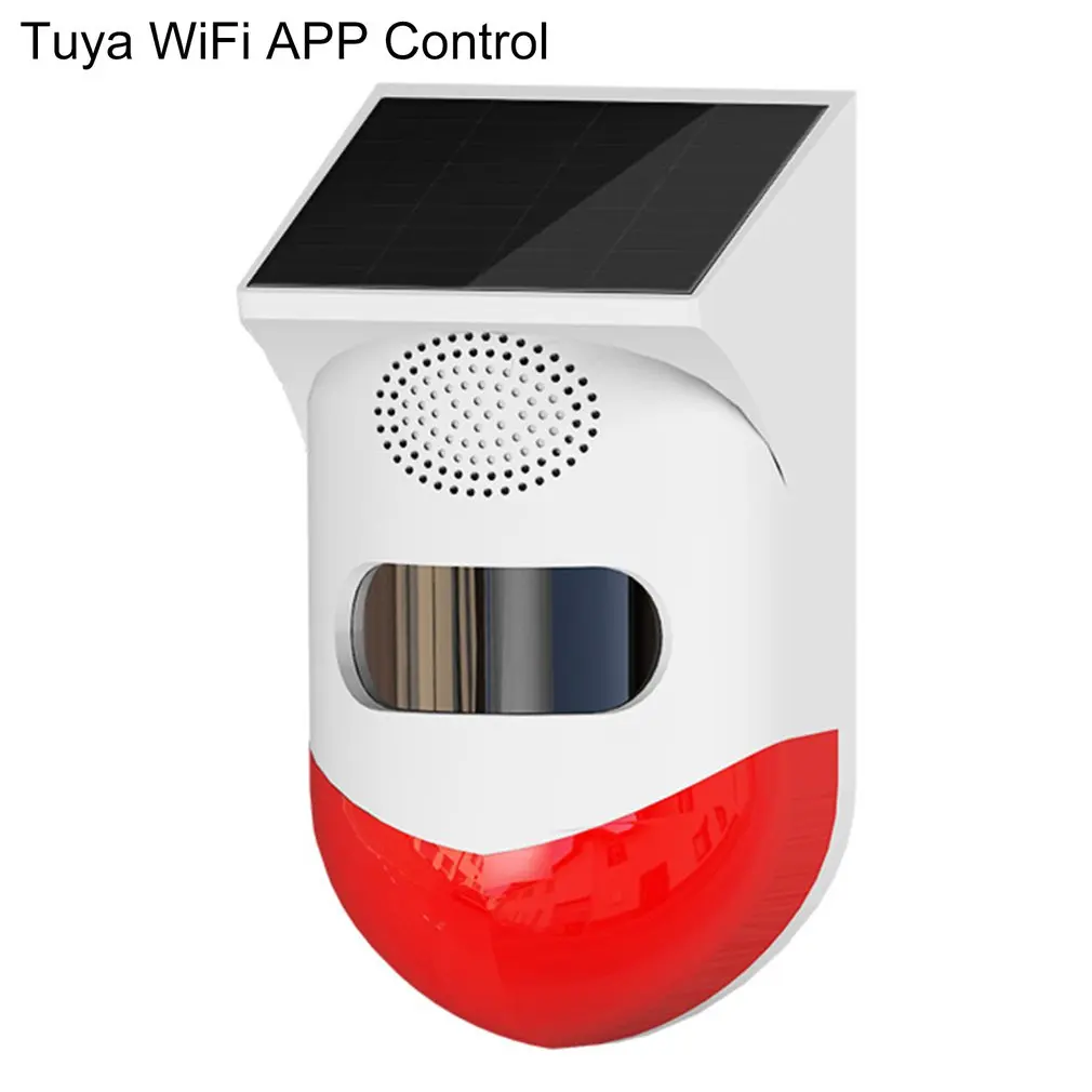 

New Wireless Solar Infrared Alarm Detector Siren Motion Sensor Detector For Home Garden Yard Outdoor With Wifi APP Control