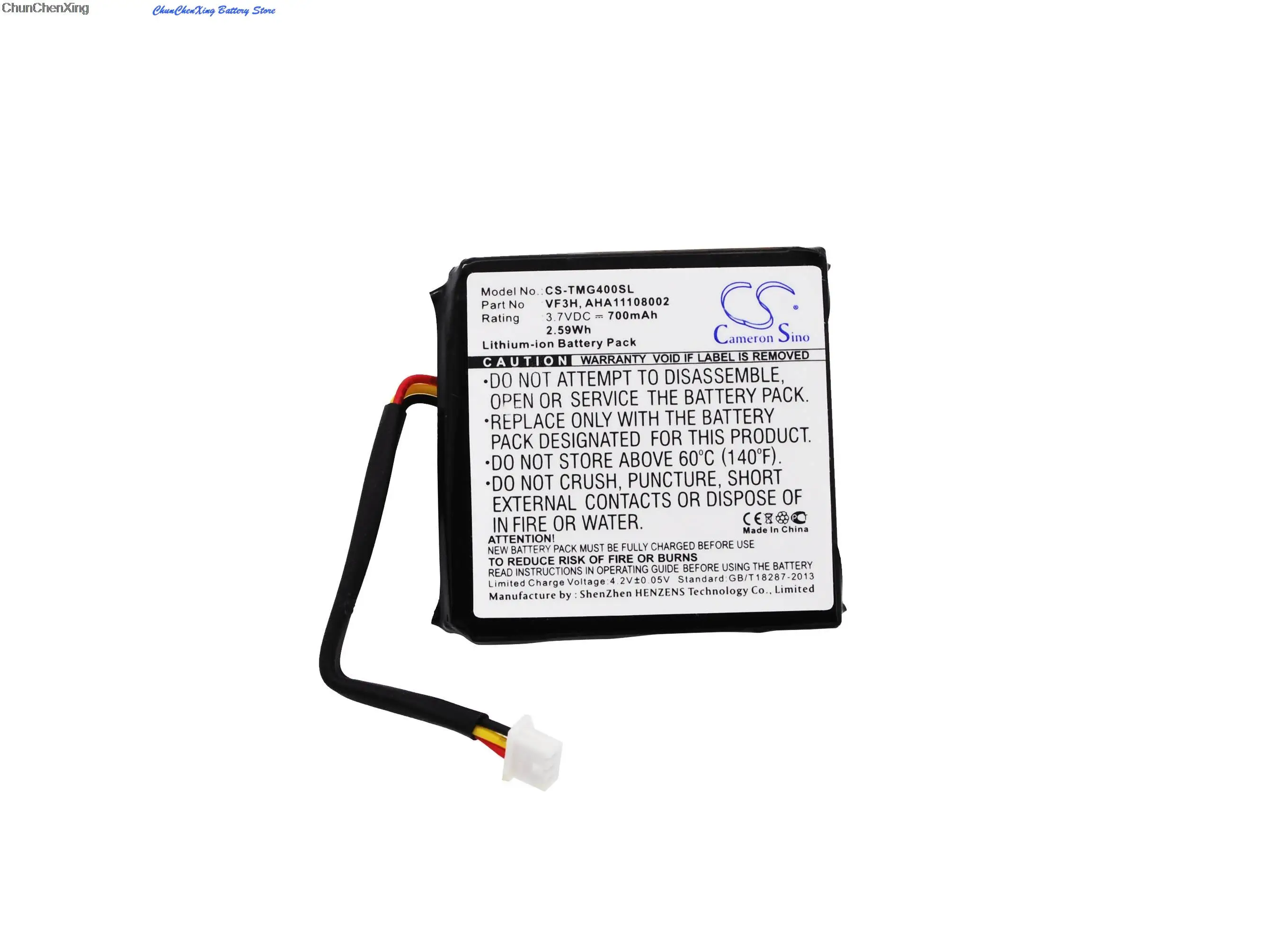 

Cameron Sino 700mAh Battery AHA11108002, VF3H for TomTom Go 400 4.3", Go 400 Touch, Please double check the connector
