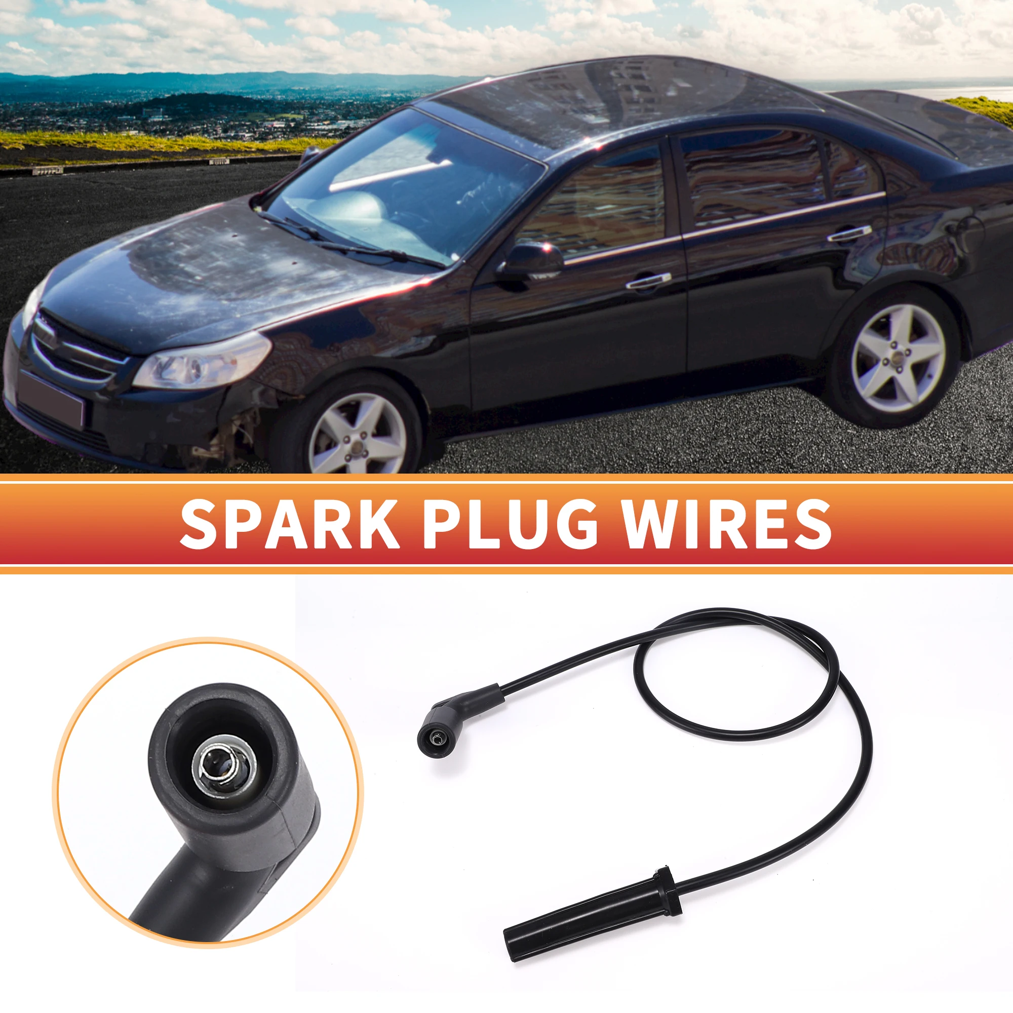 UXCELL 6 шт. Провод свечи зажигания Кабель катушки No. 89017743 для Chevrolet Impala 06-09