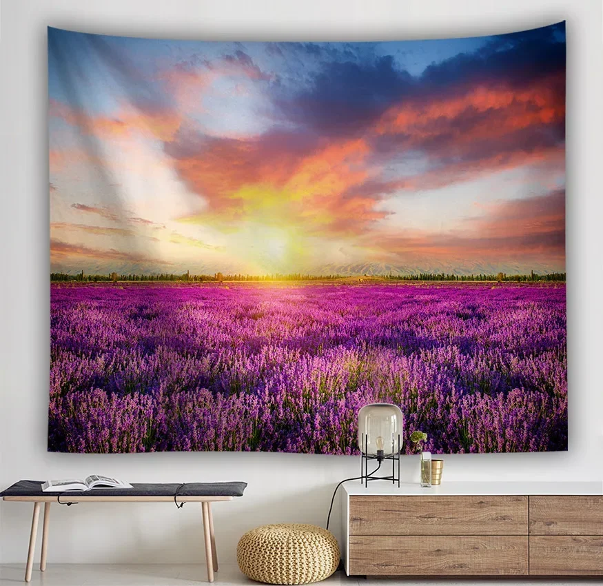 Лавандовый цветок дерево с принтом декоративные скандинавские Ins настенные