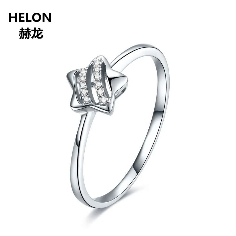

100% SI/H обручальное кольцо с натуральными бриллиантами для женщин однотонное 14 к белое золото Обручальное кольцо со звездами ювелирные изделия в подарок