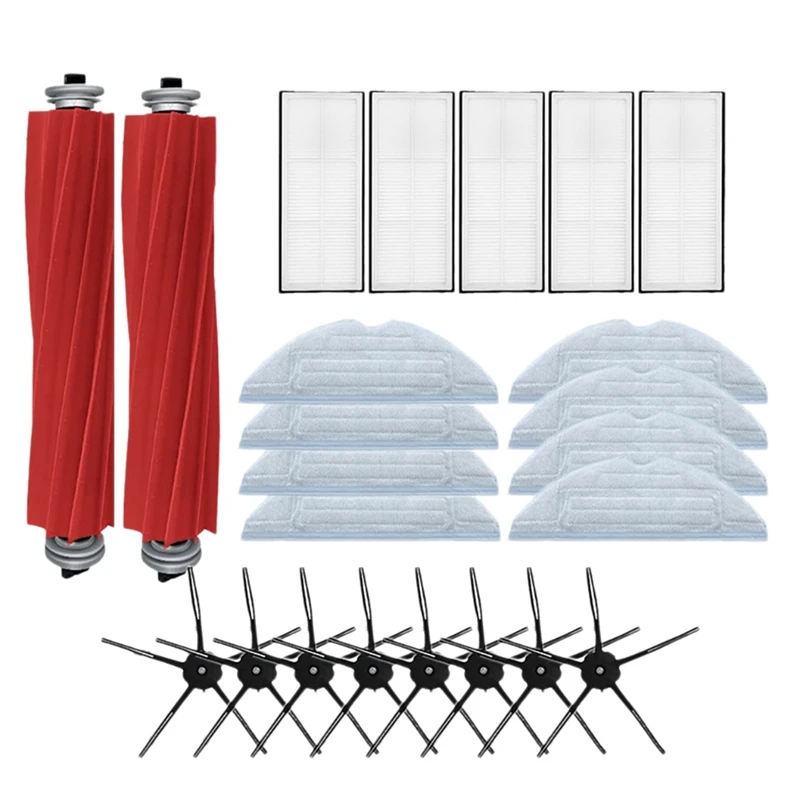 

For Roborock S7 Accessories Washable Hepa Filters, Main Brush, Cleaning Mop Cloths, Side Brushes Suit