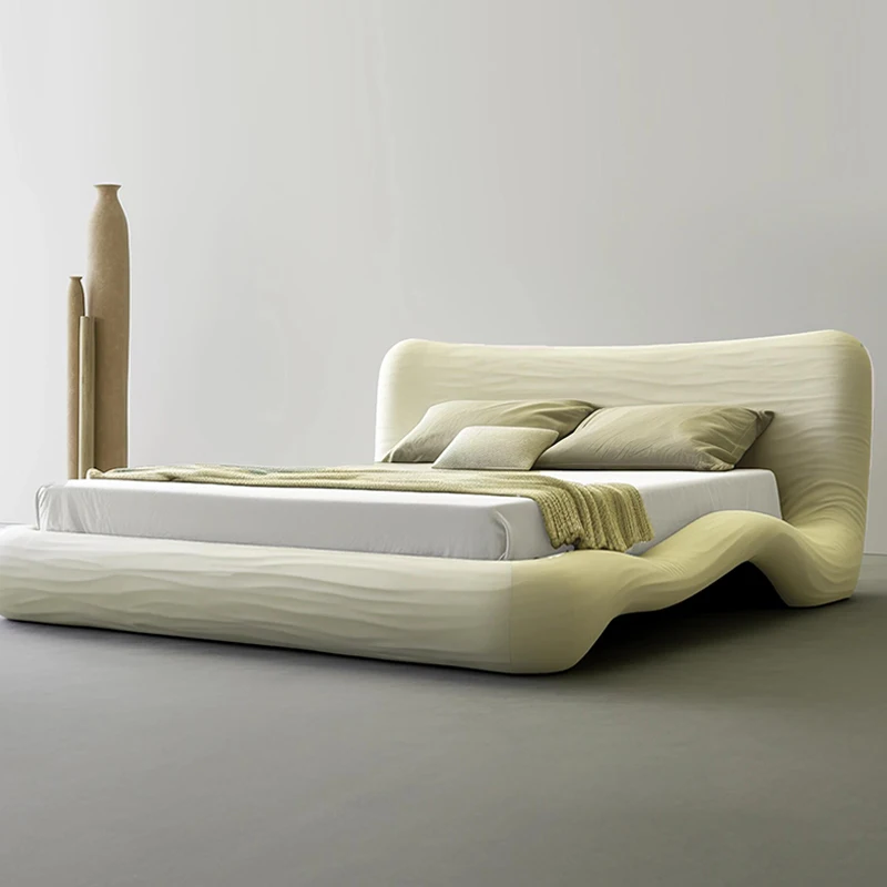 Европейская роскошная бархатная кровать двойной комплект белый большой пол