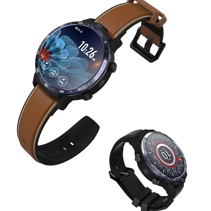 

Смарт-часы Ajeger мужские, 4G, SIM-карта, Android OS, Face ID, 2 Гб ОЗУ, 16 Гб ПЗУ, аккумулятор 900 мАч, GPS, Смарт-часы с двойной камерой, 1,6 дюйма