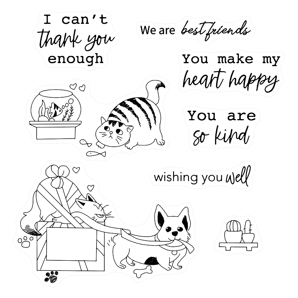 Металлические штампы для домашних животных собак и кошек прозрачный штамп