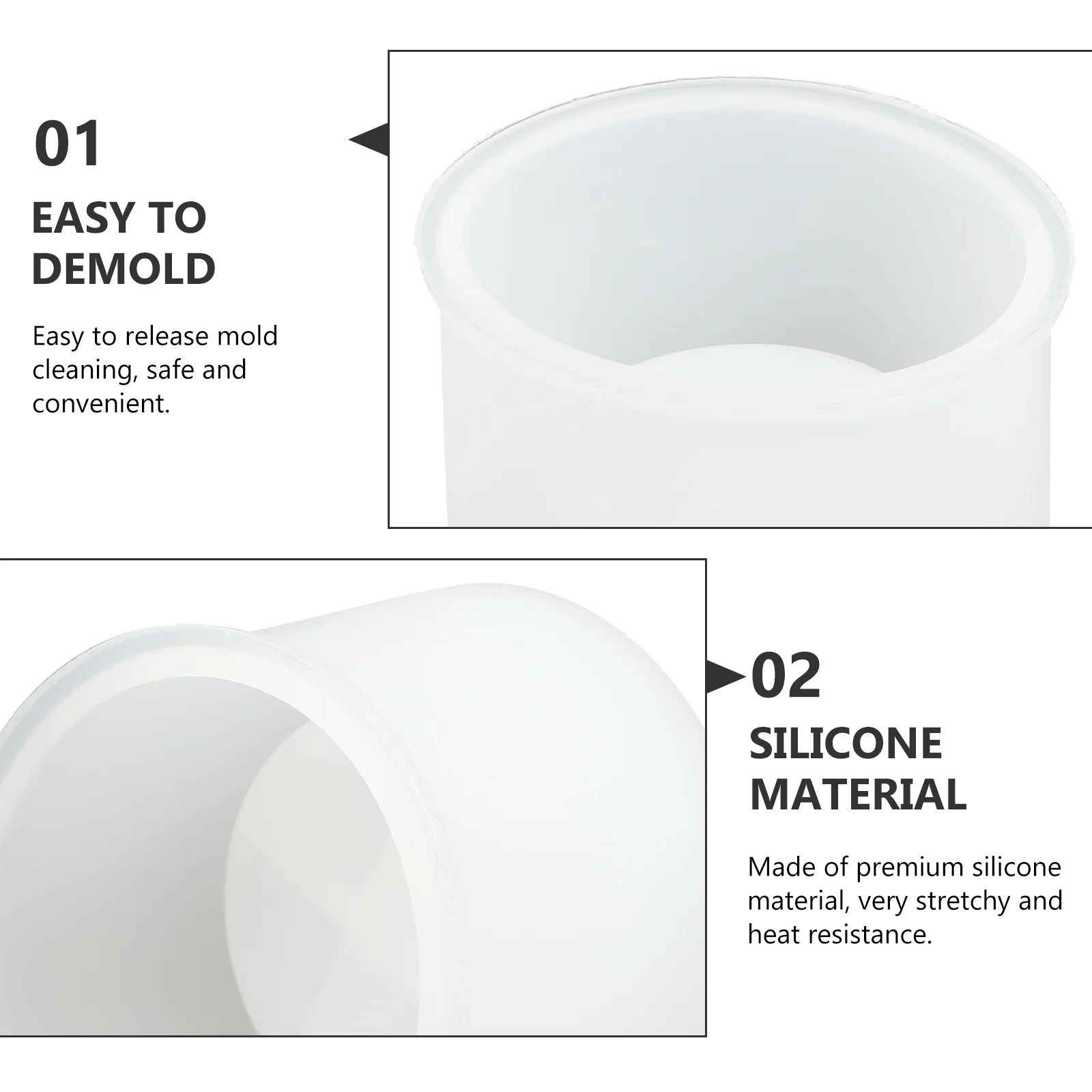 Силиконовые формы эпоксидные для цветочных горшков цилиндр растение в горшке