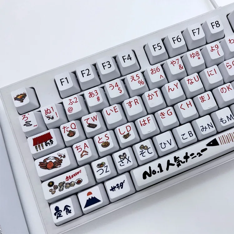 

Salmon Sushi Japanese Style Game Cartoon Theme Personality Keycap Set