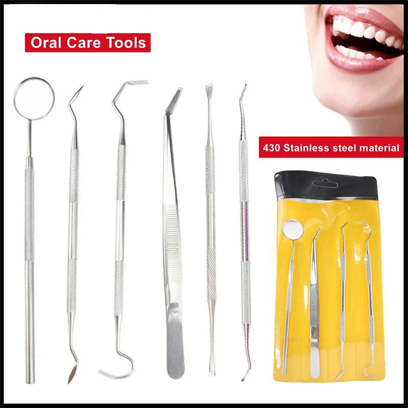 Инструменты для гигиены зубов из нержавеющей стали набор чистки и ухода за
