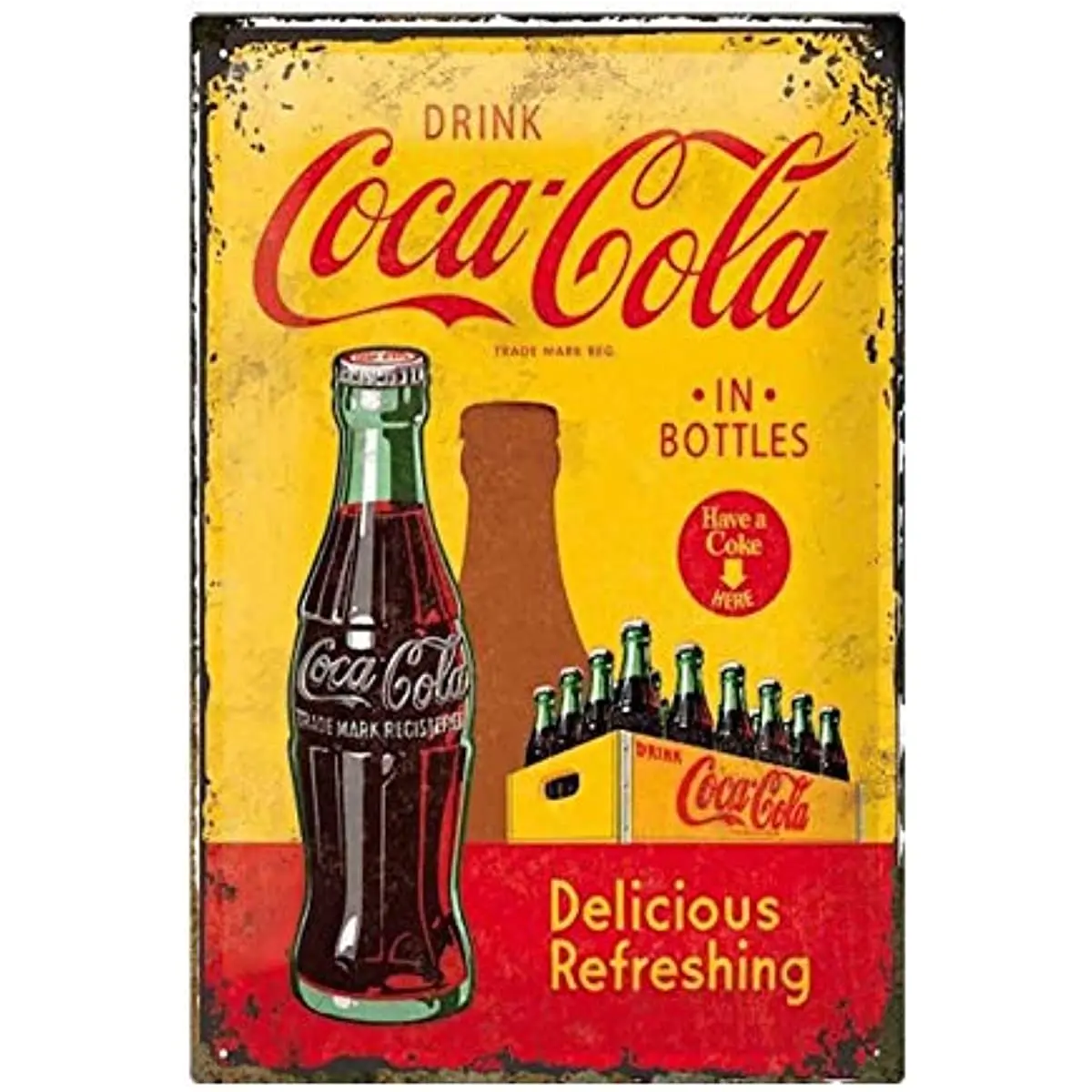 

Metal Tin Sign Delicious Refreshing Vintage Poster,Decor Wall for Home Garage Bar Pub Kitchen Outdoor Retro Art Sign 8x12 Inch