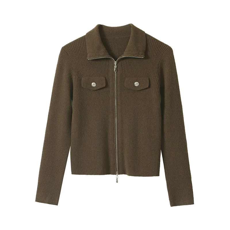 Облегающее пальто на молнии женский кардиган Женская куртка красный топ