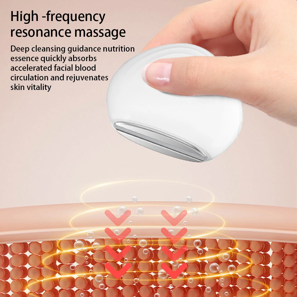 

Женский Электрический массажер для лица, 4 режима вибрации, нагрев, портативный Перезаряжаемый массажный инструмент, Многофункциональный к...