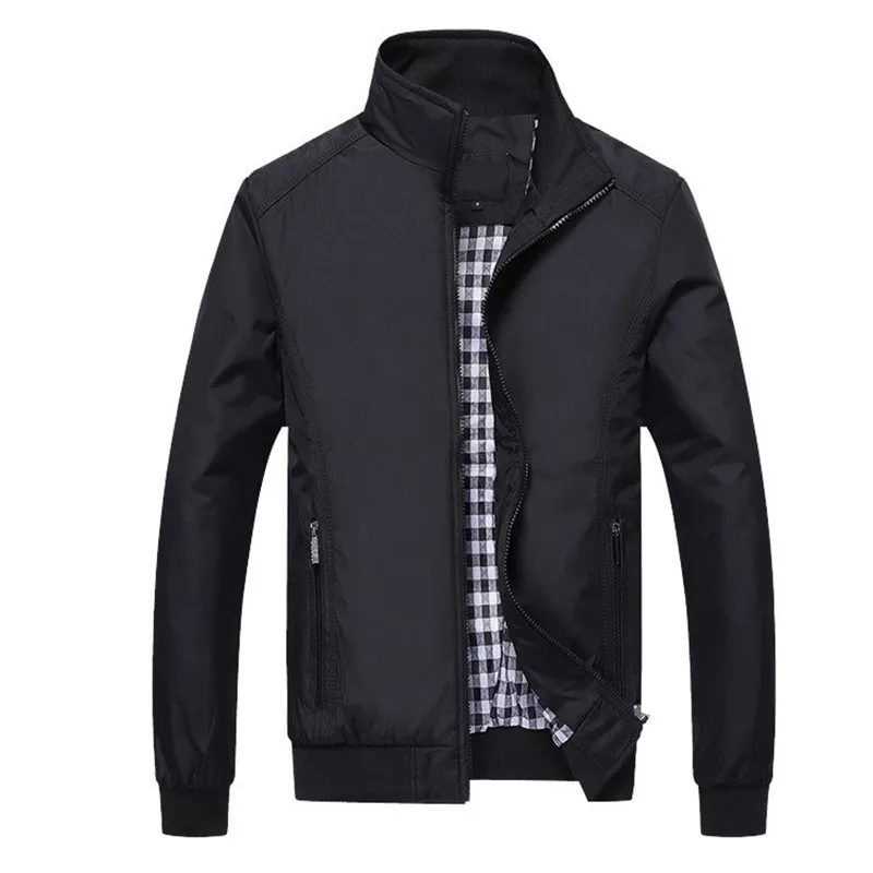 

New- 2022 Spring Autumn New Stand Collar Pilot Man Jacket M-5XL Men New Casual Fashion Jacket Solid color Coats