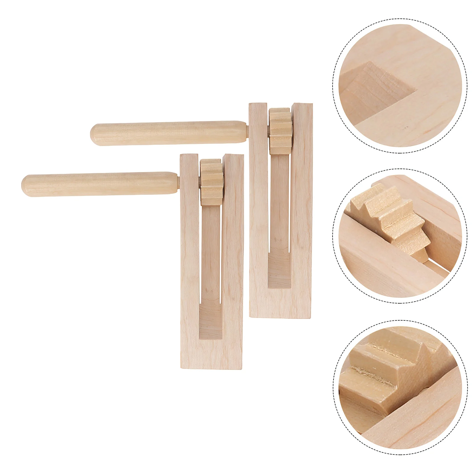 

2 Pcs Puzzle Toy Traditional Matraca Toy Wooden Ratchet Wood Instrument Toy Mexican Matraca Noise Maker Educational Toy