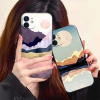 hand painted phone case for iphone x xs xr xs max 11 11 pro 12 12 pro max for iphone 12 13 mini carcasa liquid silicon coque