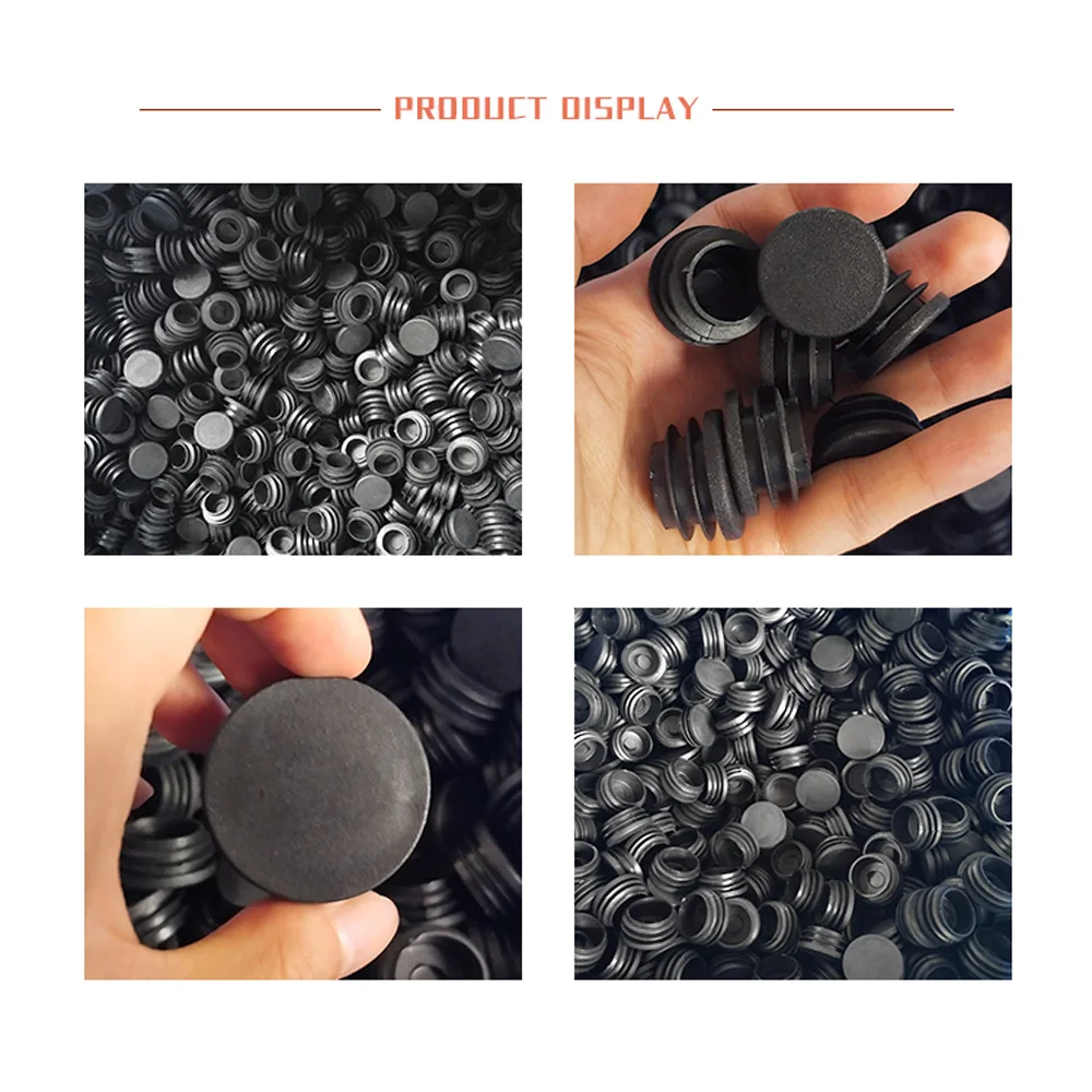 2/4/5/10pcs Round Plastic Black Blanking End Cap Caps Tube Pipe Inserts Plug Bung 10mm 12/13/14/16/19/20/22/25/27/28/30/32-100mm images - 6