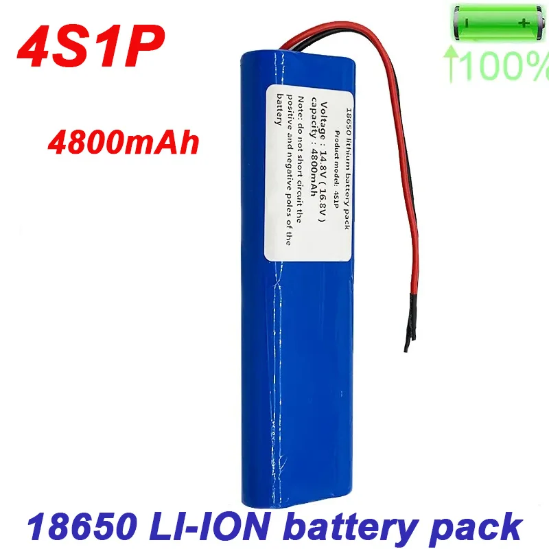 

New lithium electronic battery pack 14.8V 4800mAh Battery 14.8V-16.8V 4S1P 18650 4800mAh, PCB18650 with wire